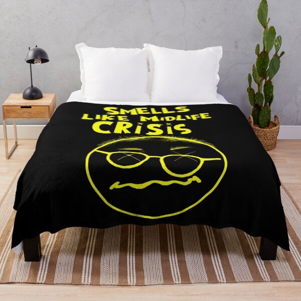 Item preview, Smells Like Midlife Crisis – 90's Grunge-Inspired Aging Rocker Parody designed and sold by SHHCreations.