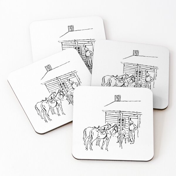 Item preview, Vintage Style Horse Camp Scene Farm Cottage designed and sold by Jason Gunti.