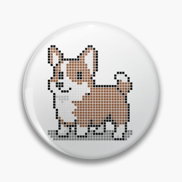 Artikelvorschau, Gepixelter roter Corgi entworfen und verkauft von Brain Fart Buffet.