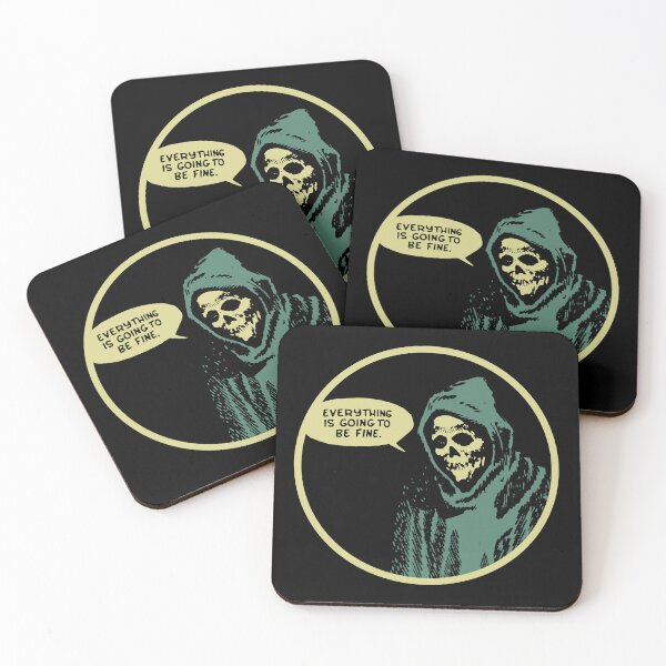 Item preview, Grim Reaper Memento Mori Everything Is Going To Be Fine Skull Graphic  designed and sold by wmxdesign.