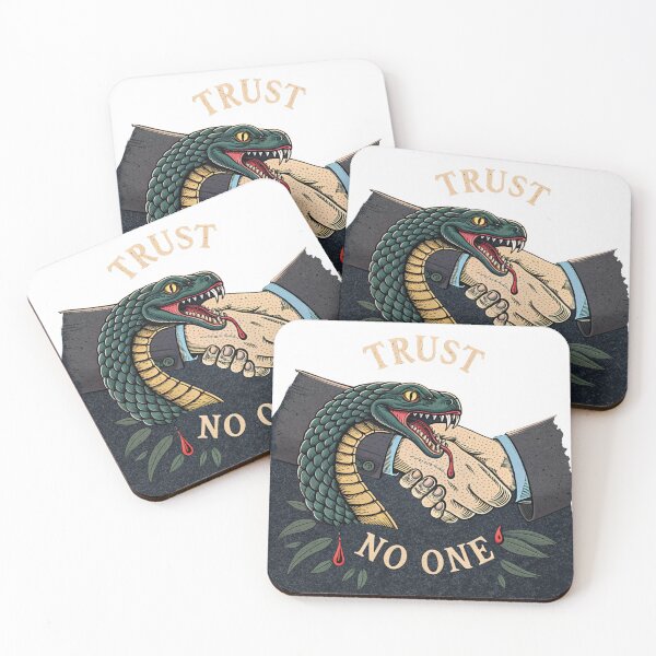 Item preview, Trust No One - Snake Handshake Dark Art Graphic designed and sold by Melia-Store.