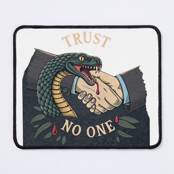 Item preview, Trust No One - Snake Handshake Dark Art Graphic designed and sold by Melia-Store.
