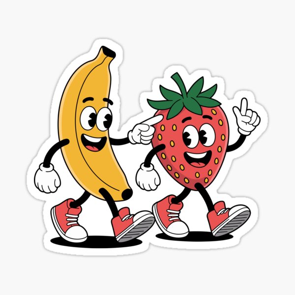Item preview, banana and strawberry designed and sold by jkrphoto.