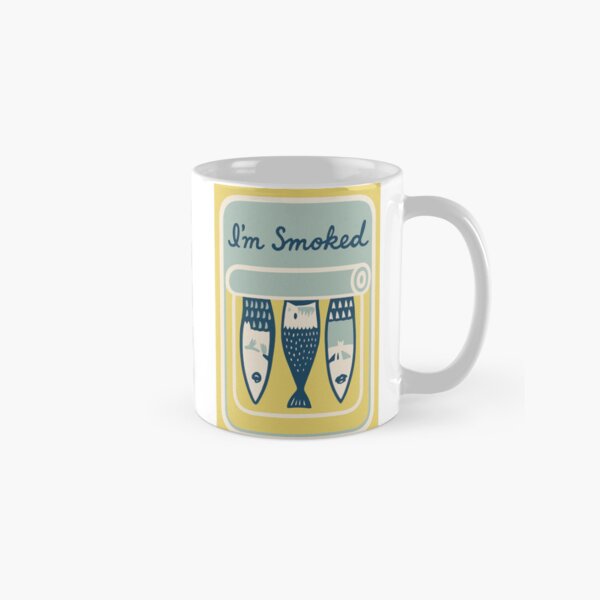 Vista previa del artículo con la obra «Lata de pescado ahumado retro con diseño divertido», diseñado y vendido por weirdfishes123.