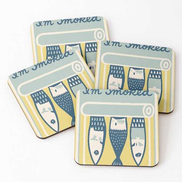 Item preview, Retro Smoked Fish Tin Funny Food Design designed and sold by weirdfishes123.