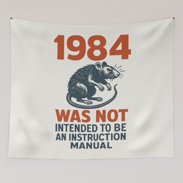 Item preview, 1984 Was Not an Instruction Manual – Orwellian Rat Dystopia Design designed and sold by Victor Shadehorn.