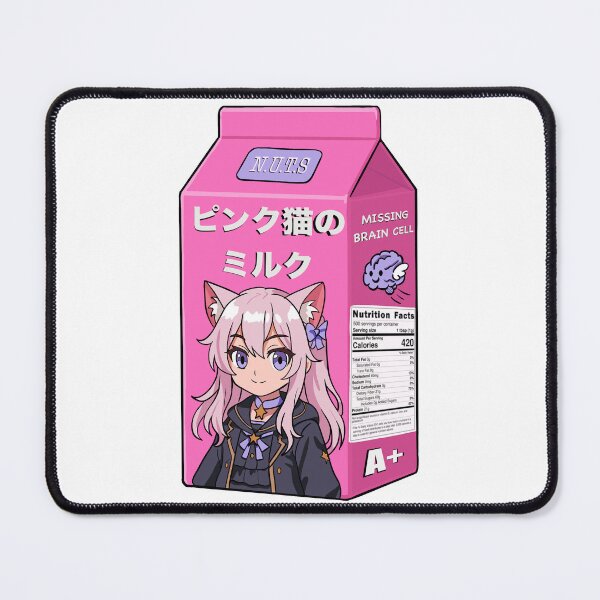 Item preview, A+ Nyatasha Nyanners Pink Cats Milk Carton (Gatcha Vtuber Vending Machine Series) designed and sold by Fresh Oshi Pressed.