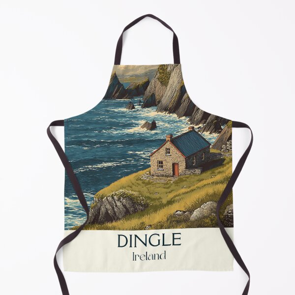 Item preview, Dingle Coast Poster – Seaside Cottage & Atlantic Waves designed and sold by TuncGK.