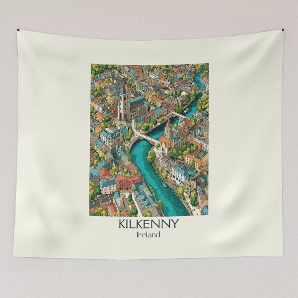 Item preview, Kilkenny Poster – Medieval Maze & Castle at the Center designed and sold by TuncGK.