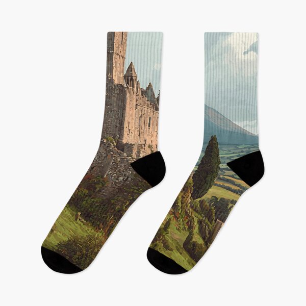 Item preview, Rock of Cashel Poster – Crowned Hilltop & Clouded Skies designed and sold by TuncGK.
