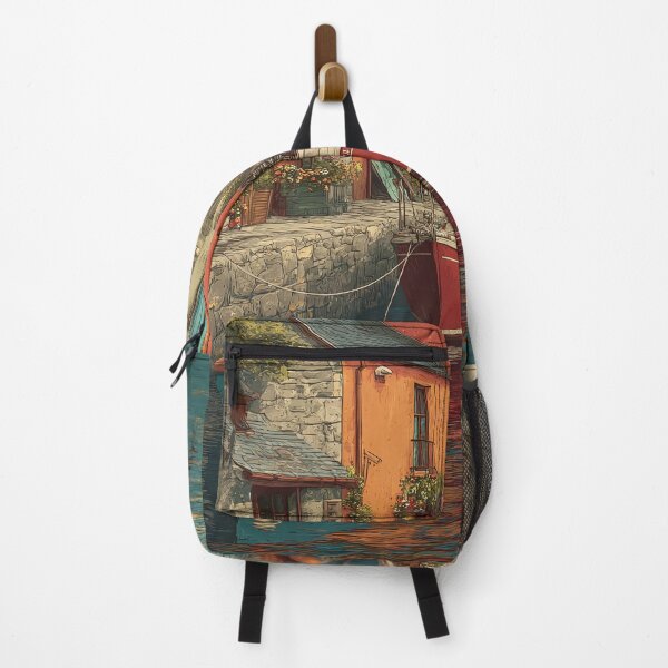 Item preview, Galway City Poster – Fishing Boats & Painted Storefronts designed and sold by TuncGK.