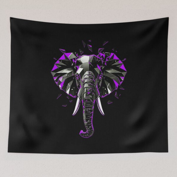 Item preview, Elephant Abstract Art - Purple designed and sold by StefAnimal.