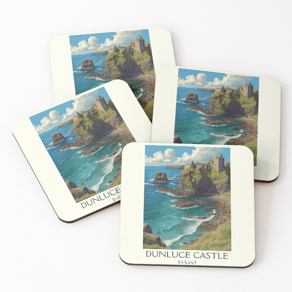 Item preview, Dunluce Castle Poster – Crumbling Majesty by the Sea designed and sold by TuncGK.