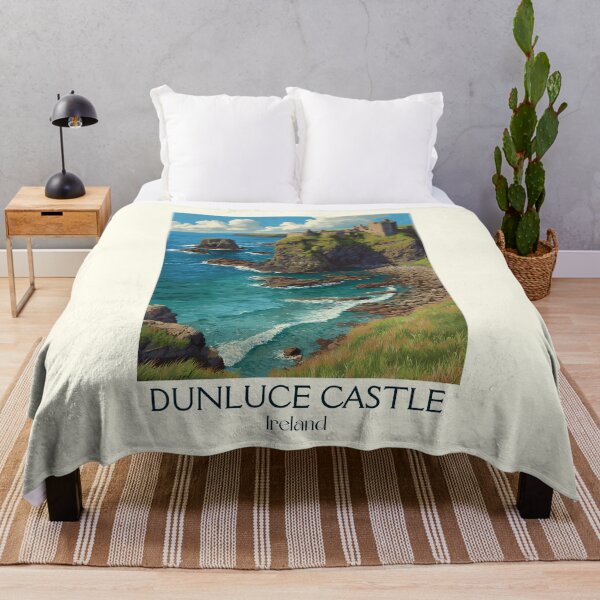 Item preview, Dunluce Castle Poster – Crumbling Majesty by the Sea designed and sold by TuncGK.