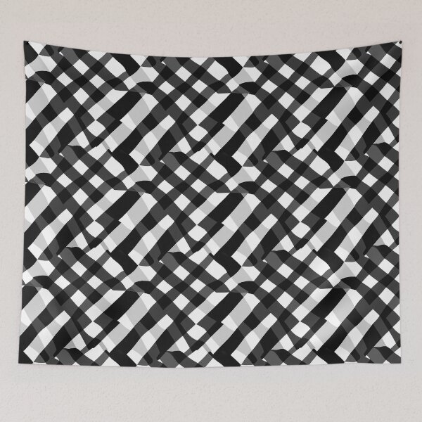 Item preview, Broken Black and White Check  - Summer 2025 Geometric funnny design designed and sold by WorldByEsi.