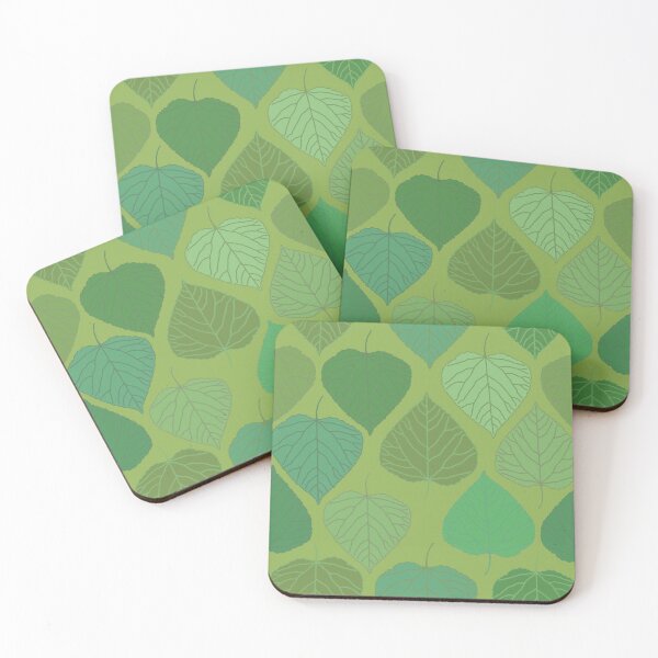 Item preview, Aspen leaves on chartreuse  designed and sold by MarySchwindt.