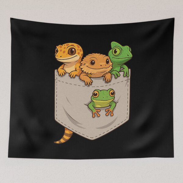 Item preview, Cute Pocket Reptiles – Funny Lizard Gang designed and sold by Design_Your_Day.
