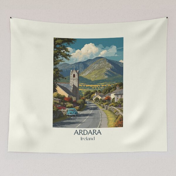 Item preview, Ardara Poster – Church Tower & Rolling Donegal Hills designed and sold by TuncGK.