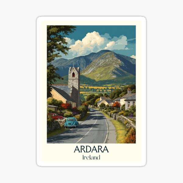 Item preview, Ardara Poster – Church Tower & Rolling Donegal Hills designed and sold by TuncGK.