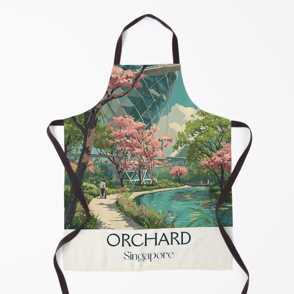 Item preview, Orchard Singapore Poster – Blossoms, Skyscrapers & Urban Calm designed and sold by TuncGK.