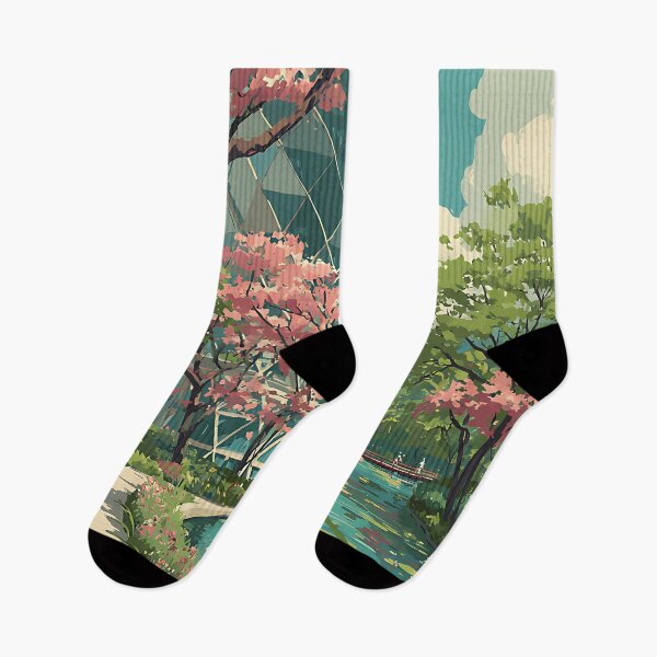 Item preview, Orchard Singapore Poster – Blossoms, Skyscrapers & Urban Calm designed and sold by TuncGK.
