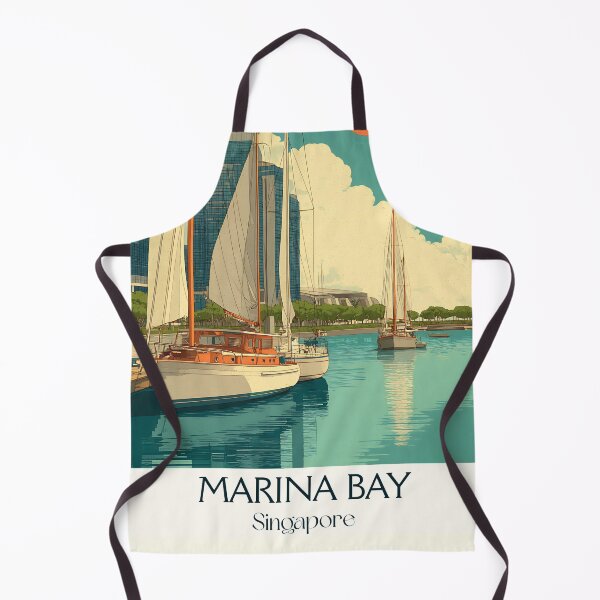Item preview, Marina Bay Poster – Iconic Sailboats & Sunset Skyline designed and sold by TuncGK.