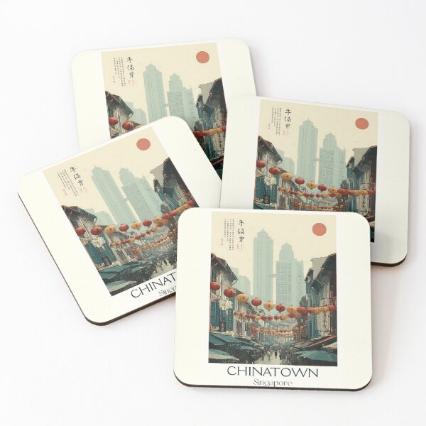 Item preview, Chinatown Poster – Lantern-Lit Streets & Cultural Heritage designed and sold by TuncGK.