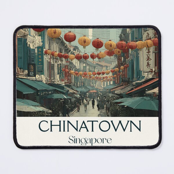 Item preview, Chinatown Poster – Lantern-Lit Streets & Cultural Heritage designed and sold by TuncGK.