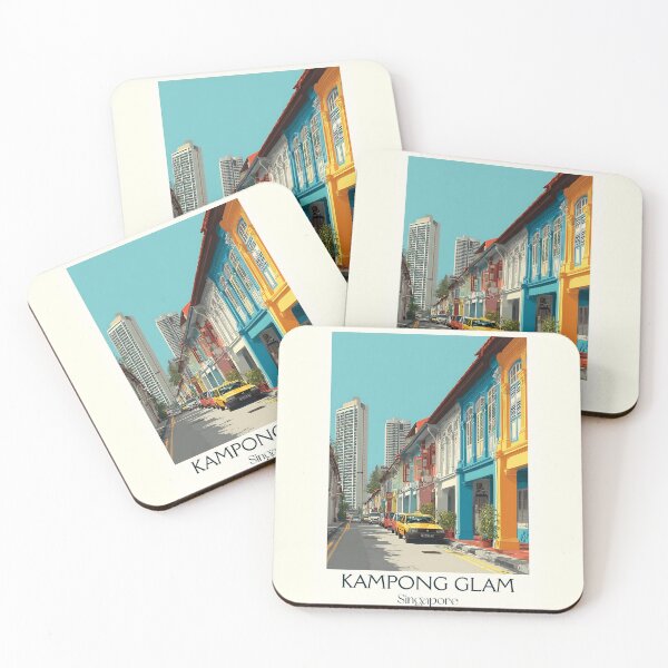 Item preview, Kampong Glam Poster – Bright Lanes & Sultan Mosque View designed and sold by TuncGK.
