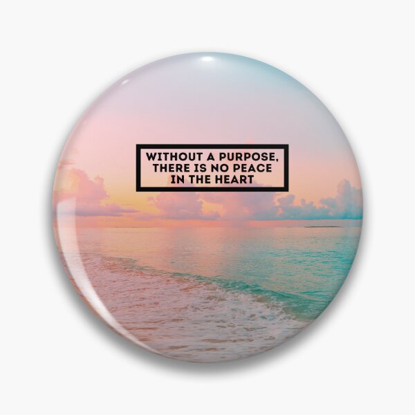 Item preview, Inspirational Beach Quote Design #2 – Without a Purpose There Is No Peace in the Heart – AI Photo Art for Mindful Living designed and sold by knalpot-design.