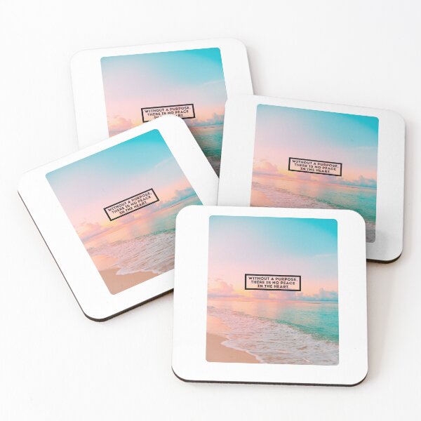 Item preview, Inspirational Beach Quote Design #2 – Without a Purpose There Is No Peace in the Heart – AI Photo Art for Mindful Living designed and sold by knalpot-design.