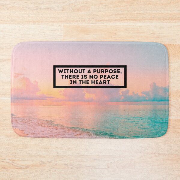 Item preview, Inspirational Beach Quote Design #2 – Without a Purpose There Is No Peace in the Heart – AI Photo Art for Mindful Living designed and sold by knalpot-design.
