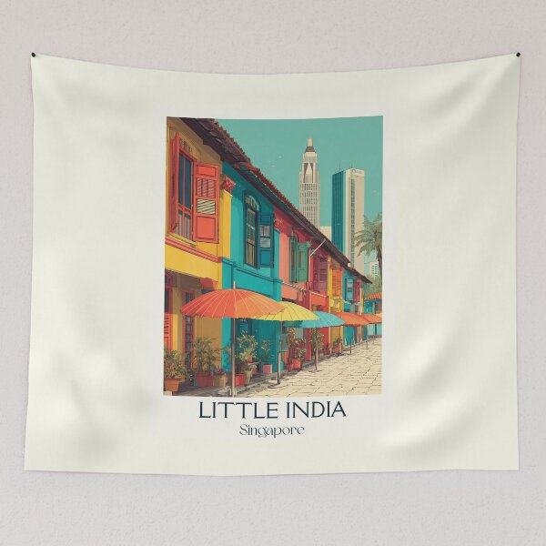 Item preview, Little India Poster – Vibrant Facades & Cultural Color designed and sold by TuncGK.