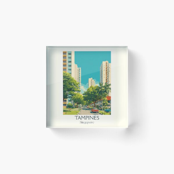 Item preview, Tampines Poster – Lush Greenery Meets Urban Living designed and sold by TuncGK.