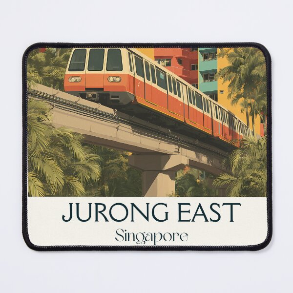 Item preview, Jurong East Poster – High-Rise Views & Elevated Trains designed and sold by TuncGK.