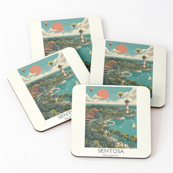 Item preview, Sentosa Island Poster – Coastal View & Tropical Escape designed and sold by TuncGK.