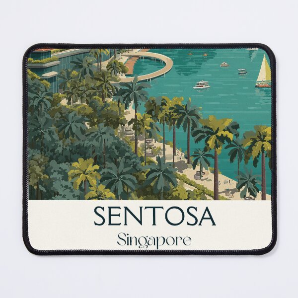 Item preview, Sentosa Island Poster – Coastal View & Tropical Escape designed and sold by TuncGK.