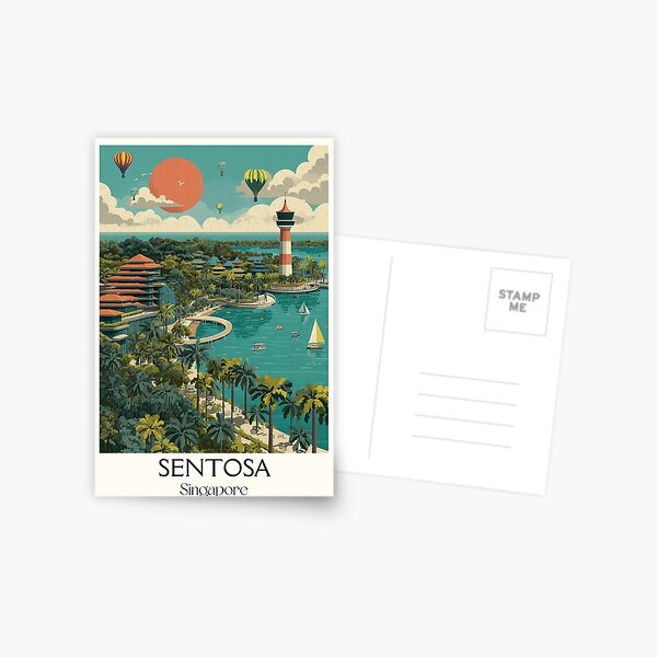 Item preview, Sentosa Island Poster – Coastal View & Tropical Escape designed and sold by TuncGK.