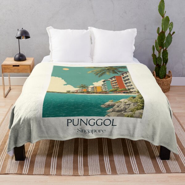 Item preview, Punggol Poster – Waterfront Living & Palm-Framed Horizons designed and sold by TuncGK.