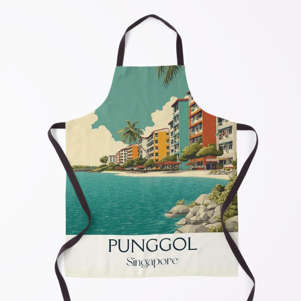 Item preview, Punggol Poster – Waterfront Living & Palm-Framed Horizons designed and sold by TuncGK.