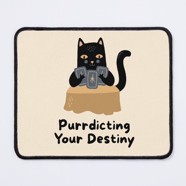 Item preview, Purrdicting Your Destiny - Funny Black Cat Tarot Reading Design designed and sold by Fantasy Cache.