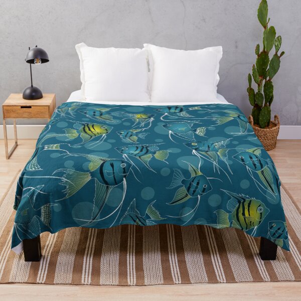 Item preview, angelfish light teal designed and sold by kobyakov.
