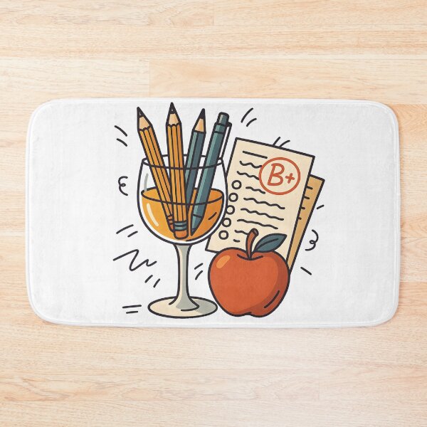 Item preview, Teach Grade Wine Repeat | Funny Teacher Appreciation Week Gift | Wine Glass & Pencil Vector Art | Relaxed Teacher Life Design designed and sold by WAUZ.