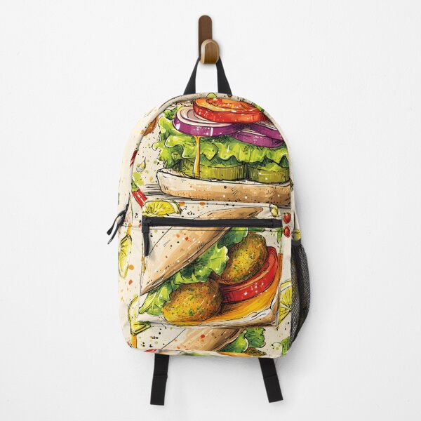 Item preview, Stack of Flavor - Fresh Falafel, Veggies, and Bold Spices in a Colorful Pita Delight designed and sold by OlfactoART Studio.