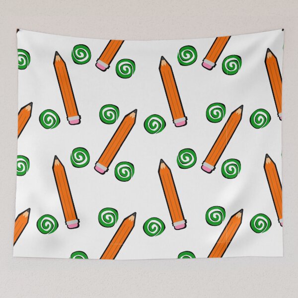 Item preview, Cartoon Pencil & Spiral Doodle Pattern – Fun Back to School Stationery Design designed and sold by BLeePCreations.