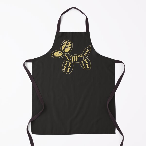 Item preview, Skeleton Balloon Dog | Summerween Cute Spooky Dog Art in Yellow and Black designed and sold by Amimi-Makes.