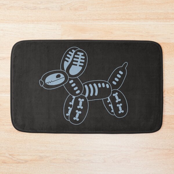 Item preview, Skeleton Balloon Dog | Summerween Cute Spooky Dog Art in Blue and Black designed and sold by Amimi-Makes.