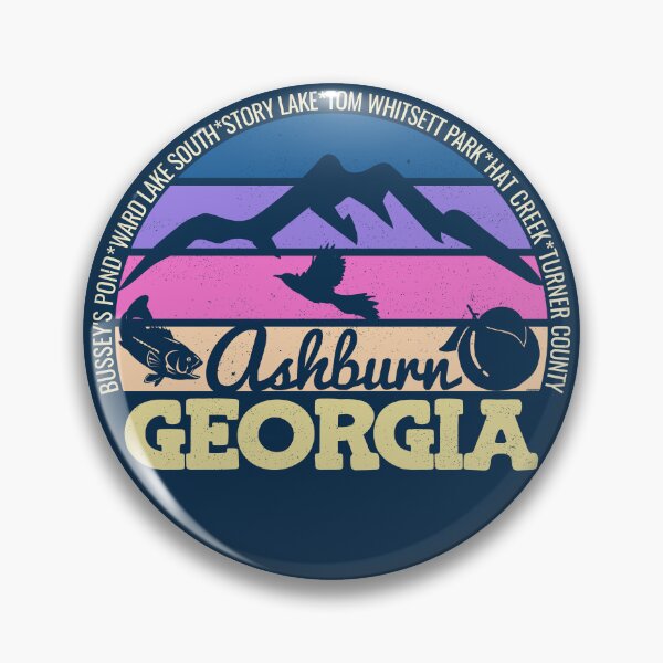 Item preview, Ashburn Georgia Sunset Retro Vintage Local Pride Logo designed and sold by CRHPOD20.