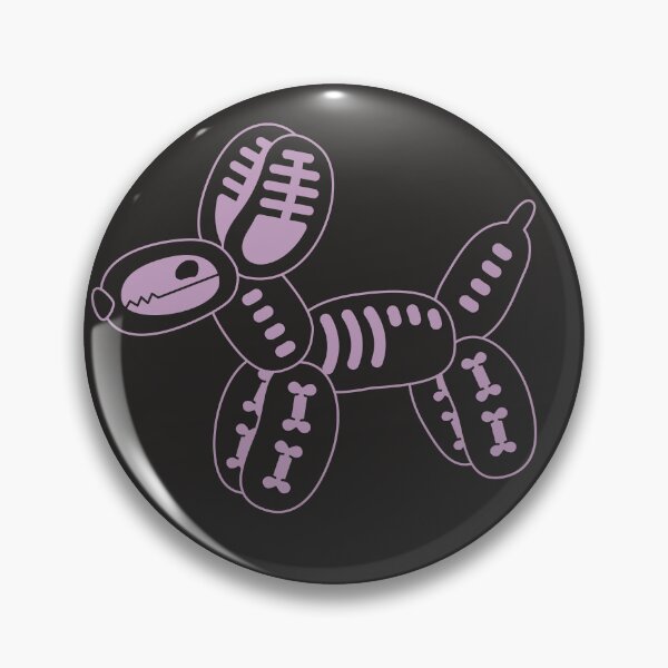 Item preview, Skeleton Balloon Dog | Summerween Cute Spooky Dog Art in Purple and Black designed and sold by Amimi-Makes.