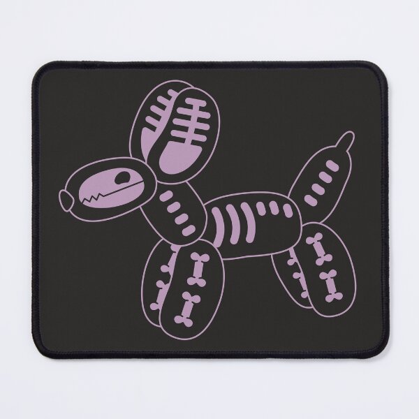Item preview, Skeleton Balloon Dog | Summerween Cute Spooky Dog Art in Purple and Black designed and sold by Amimi-Makes.